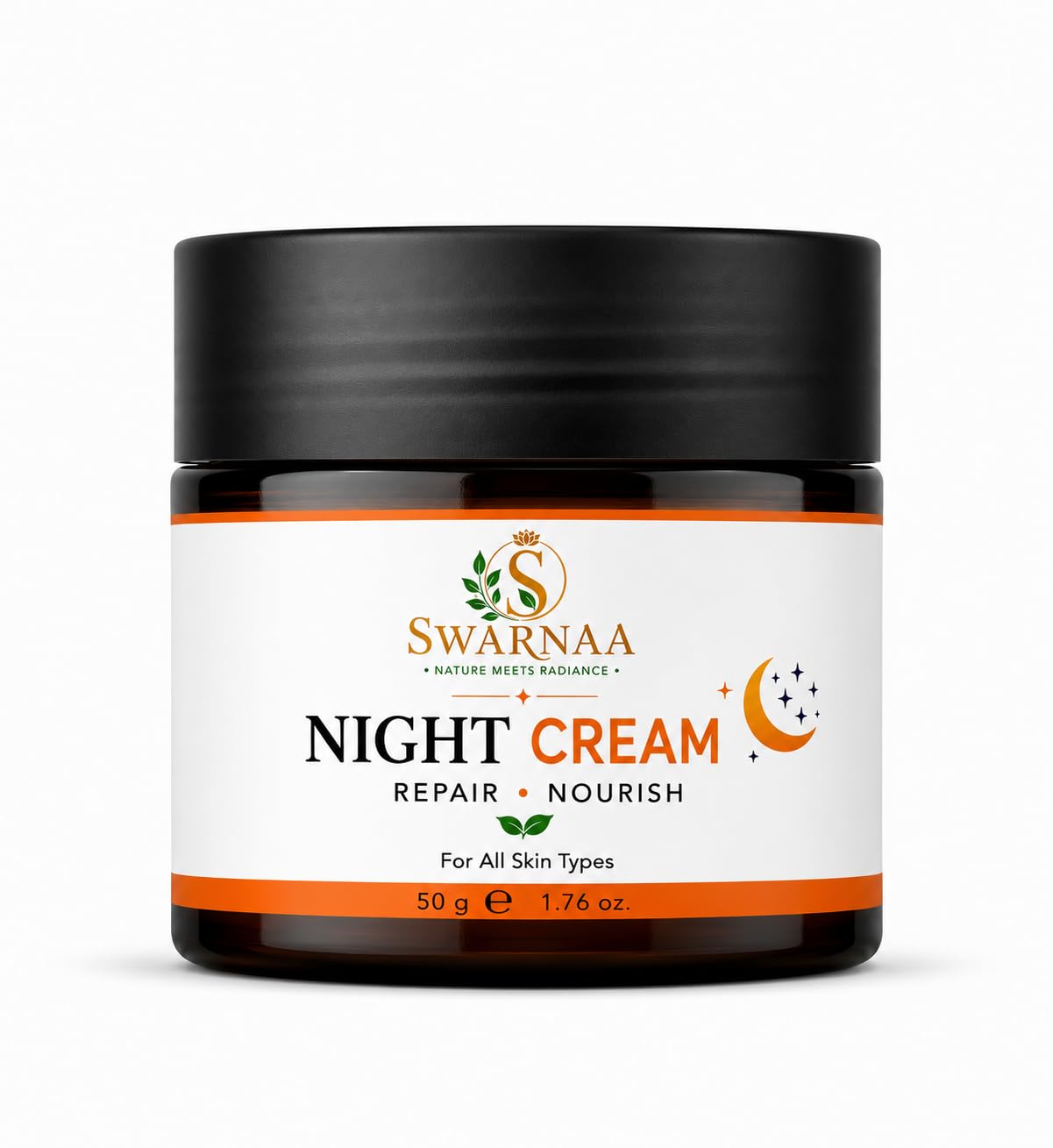 Swarnaa Night Cream for Overnight Skin Nourishment & Hydration | Helps Improve Skin Softness, Smoothness & Radiance | Moisturizing Night Care for All Skin Types | Men & Women | 50g