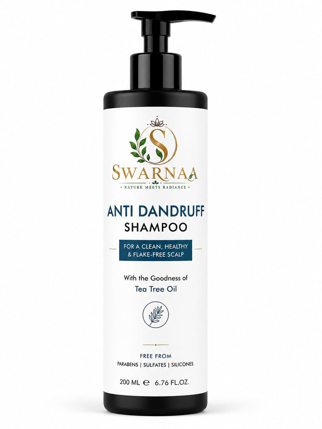Swarnaa Anti Dandruff Shampoo for Scalp Care & Hair Cleansing | Helps Remove Scalp Build-Up, Refresh Scalp & Reduce Visible Flakes | Gentle Daily Use Shampoo for Men & Women | All Hair Types | 200ml