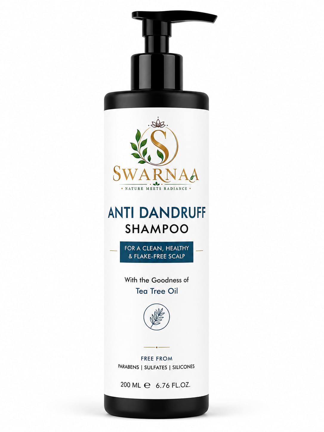 Swarnaa Anti Dandruff Shampoo for Scalp Care & Hair Cleansing | Helps Remove Scalp Build-Up, Refresh Scalp & Reduce Visible Flakes | Gentle Daily Use Shampoo for Men & Women | All Hair Types | 200ml