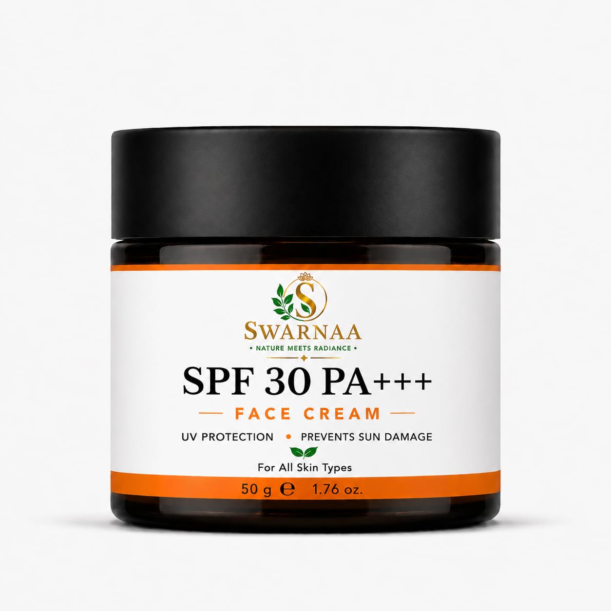 Swarnaa SPF 30 PA+++ Face Cream | Broad Spectrum UVA & UVB Protection | Daily Moisturizing Sunscreen Cream for Men & Women | Lightweight & Non-Greasy Formula | All Skin Types | 50g
