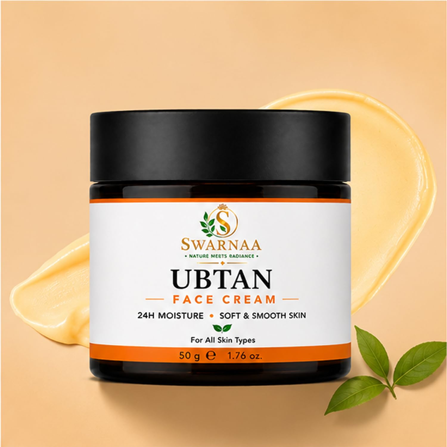 Swarnaa Ubtan Face Cream for Daily Moisturization & Skin Nourishment | Helps Improve Skin Softness, Smoothness & Natural Glow | Hydrating Face Cream for Men & Women | All Skin Types | 50g