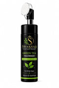 Swarnaa Green Tea Face Wash with Built-In Silicone Brush | Deep Cleansing Facial Cleanser for Fresh & Refreshed Skin | Helps Remove Dirt, Excess Oil & Impurities | All Skin Types | Men & Women | 150ml