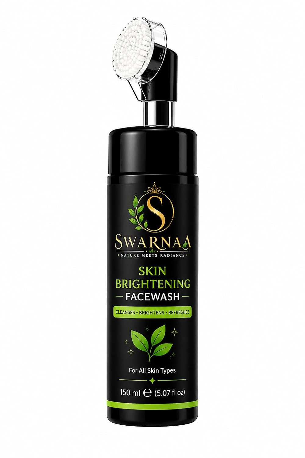 Swarnaa Skin Brightening Face Wash for Glowing & Even Tone Skin | Deep Cleansing Daily Face Cleanser | Helps Remove Dirt, Oil & Impurities | Suitable for Men & Women | All Skin Types | 150ml